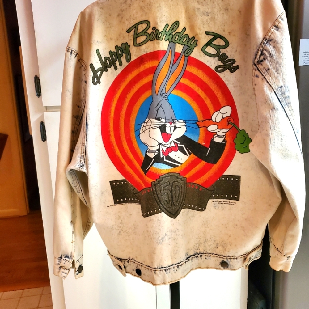 Bugs bunny 50th birthday denim jacket